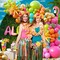 Summer Tropical Balloon Arch Kit (Rainbow, Hot Pink, Green, Orange, Lime Green, Teal, Blue, Yellow, Gold)